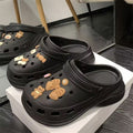 New arrival hole slippers for women student dormitory outwearfashionthick sole beach toe sandals summer popularins