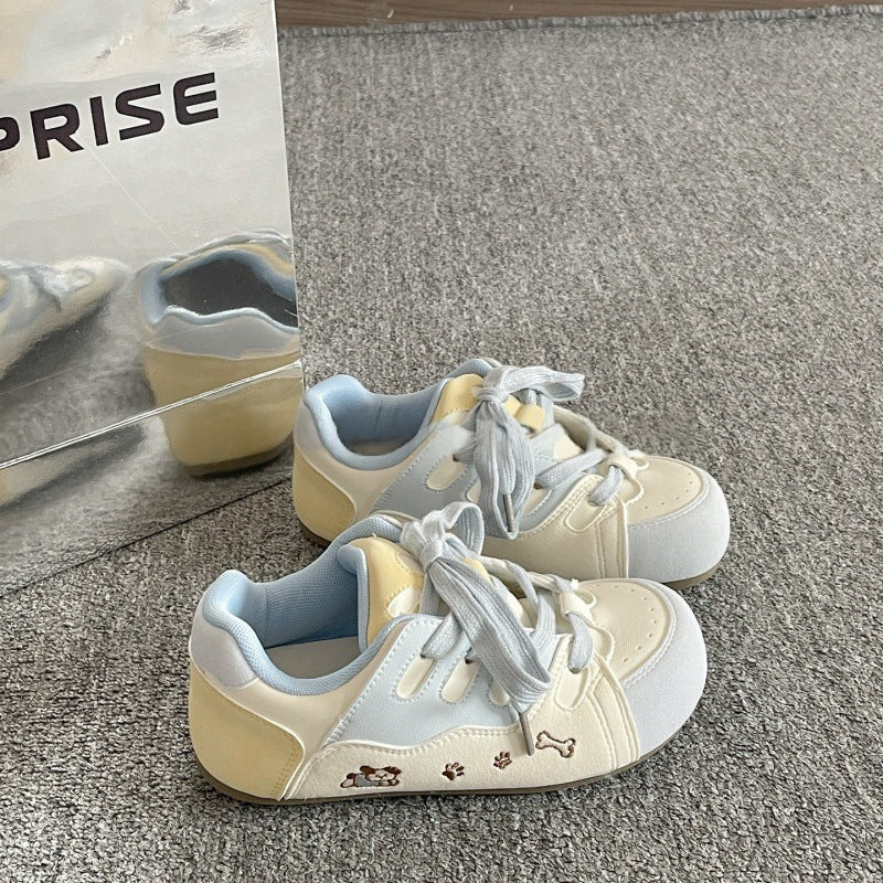 Niche stylesense of design ugly cute german training shoes women's shoes 2026new arrivalcasual shoes women's students thick sole sports shoes white shoes