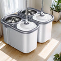 New thickened mopping bucket, rotating mop bucket, hand-free floor mop, household mop, lazy spin-drying artifact wholesale