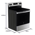 30-inch (76cm) wide four-burner induction ceramic cooktop electric oven range - us standard, quality guaranteed with warranty