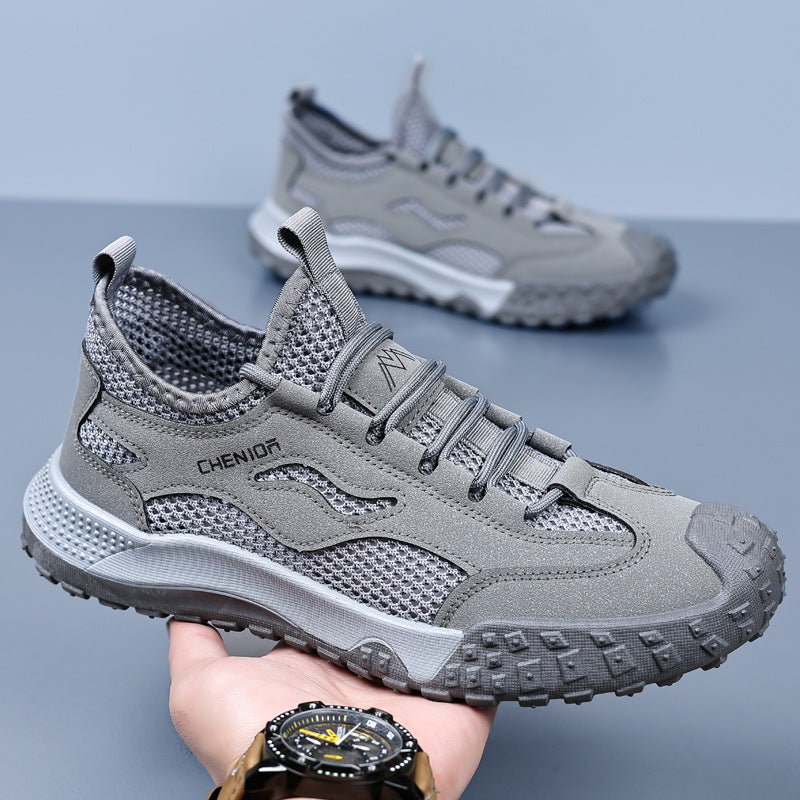 Men's safety shoes 2026: breathable, versatile mesh casual shoes for summer - anti-slip, wear-resistant, and hiking-ready