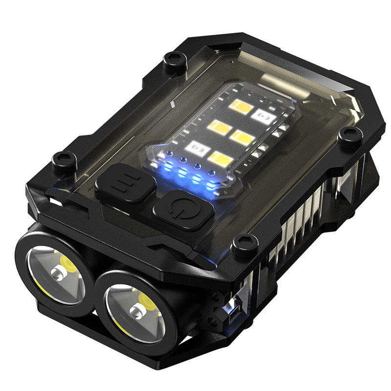 Cross-border new keychain light Type-C charging outdoor highlight small steel cannon dual light source strong light mini flashlight