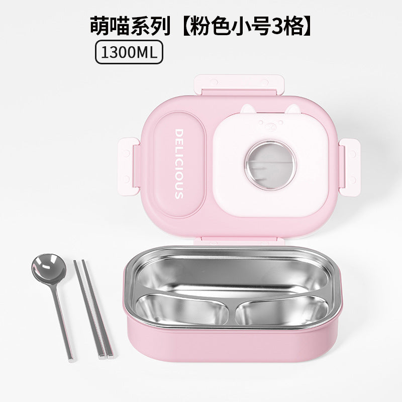 316 stainless steel thermal insulation lunch box is convenient for students to go to work Bento box Microwave oven canteen lunch box