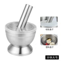 304 stainless steel garlic pounder round grinding jar pounder mold stone mortar pounder with cover medicine mortar