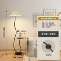 Black coffee table floor lamp-warm light