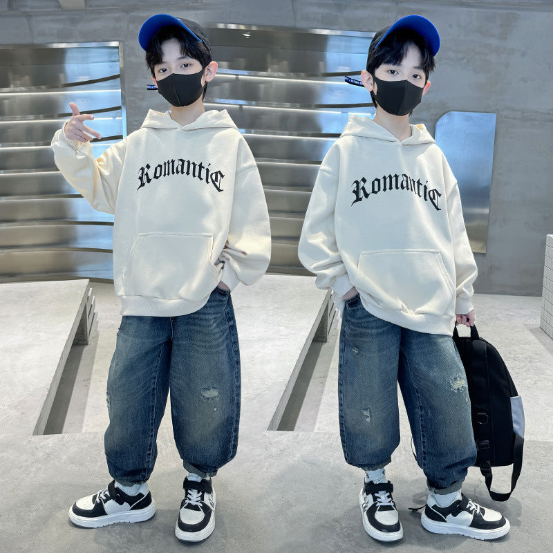Boys' hoodie - spring/autumn collection  - new spring kids' clothing - boys' hooded top - cool & stylish for older boys
