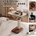 Saddle leather adjustable side table for home bedside table medieval style living room coffee table small table movable bedside computer table
