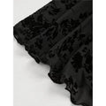Shipped: cross-border european and american women's apparel -  & independent store - black floral lace a-line cropped top dress