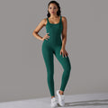 European and american seamless ribbed bodysuit yoga outfit - tummy control, butt lift, sports bra, tight-fitting bodysuit, quick-dry fitness apparel for women