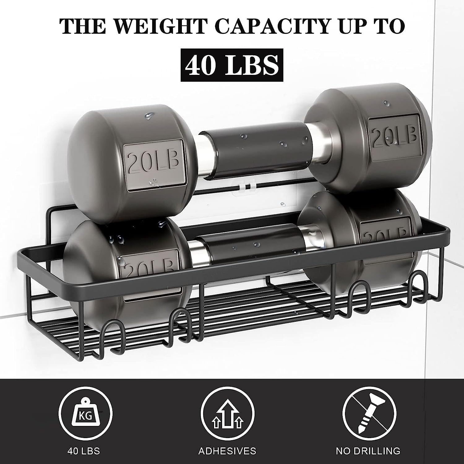 wrought iron bathroom rack No punching toilet Soap rack Body wash storage rack Bathroom rack set