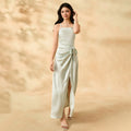 hot-selling youth dress, slimming and figure-flattering camisole dress, strapless romantic mature dress, in-stock