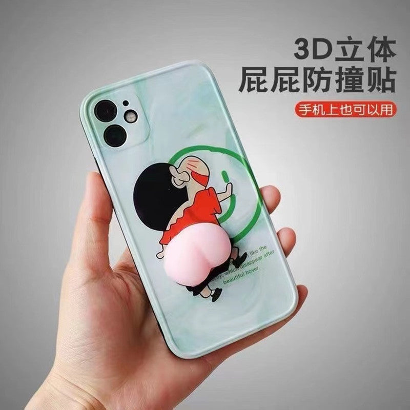 Car cute cartoon butt sticker anti-collision sticker 3d car anti-collision silicone pad butt sticker home refrigerator sticker
