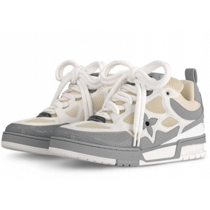 European market men's and women's bread shoes, height-increasing chunky sole dad shoes, fashionable and versatile sneakers, couple's skate shoes