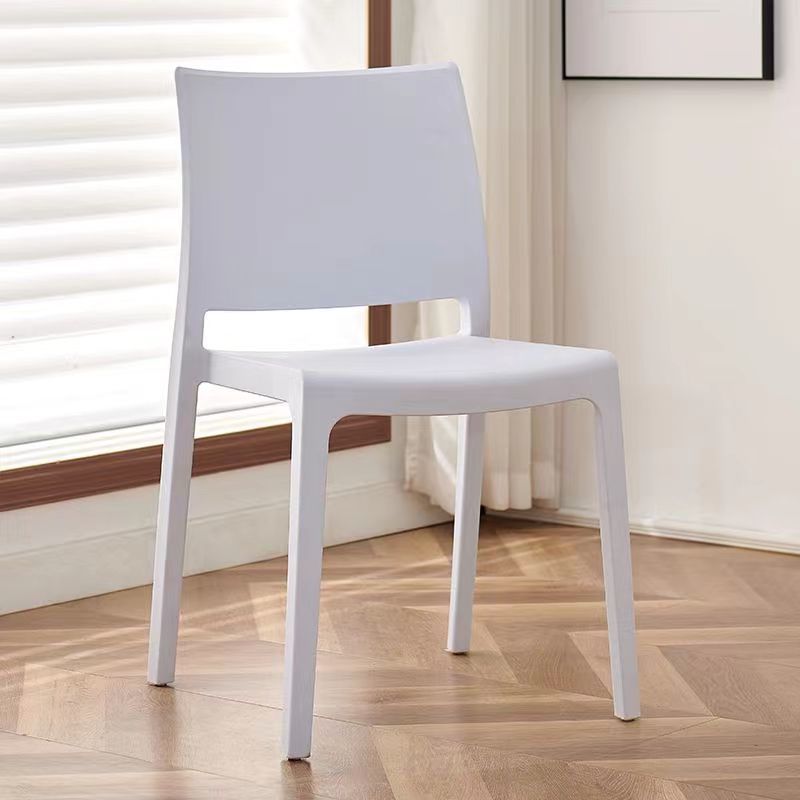 Nordic backrest chair plastic dining chair modern thickened minimalist stackable backrest chair casual restaurant chair wholesale