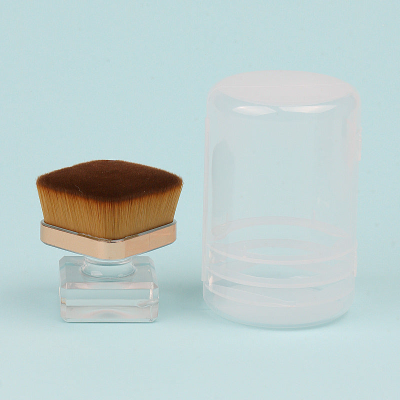 Single manicure brush mushroom head manicure dust brush powder bottom brush portable storage plastic bottom base loose powder brush makeup brush