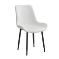 Minimalist luxury leather dining chair - suitable for home, hotel, and reception use. features a durable carbon steel frame and comfortable design