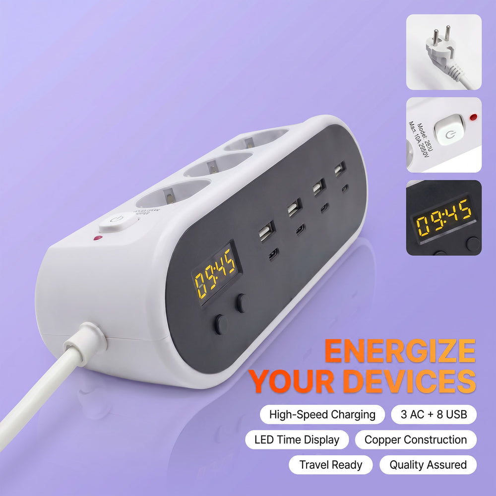European standard overload protection socket russian switch corded corner power strip multifunctional power board usb charging desktop