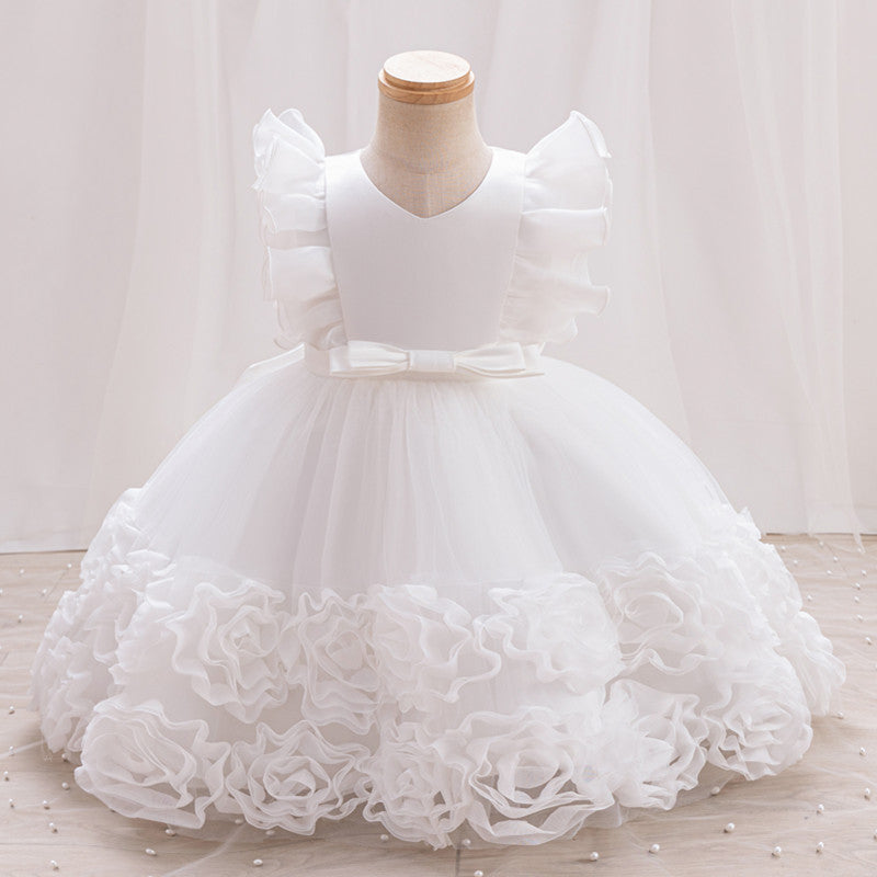 kids dress princess skirt western style girl mesh tutu skirt piano performance dress baby girl dress summer