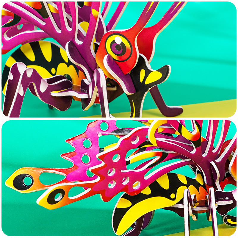 Insect cognition technology small production handmade DIY butterfly splicing kindergarten primary school students fun puzzle creative package