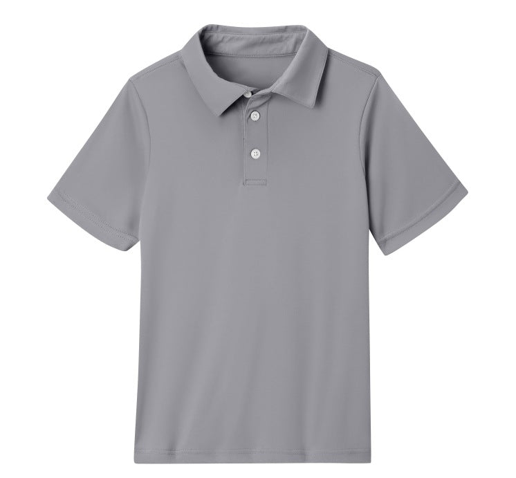 cross-border   kids' everyday casual short-sleeve solid color tops t-shirts polo shirts