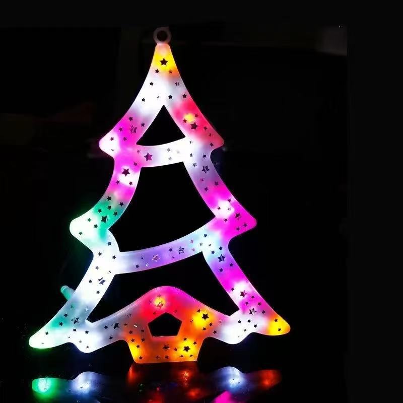 LED Christmas decoration, snowflake deer Christmas tree, old man lights flashing modeling lights, waterproof engineering lighting