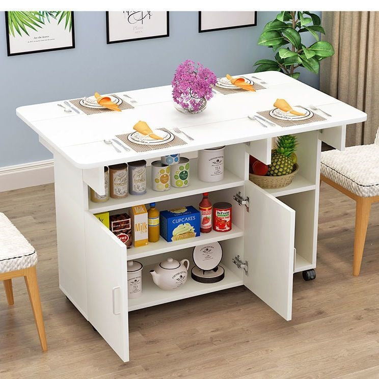 Faux marble nordic extendable folding dining table, rectangular modern minimalist home small apartment dining table for 4-6 people