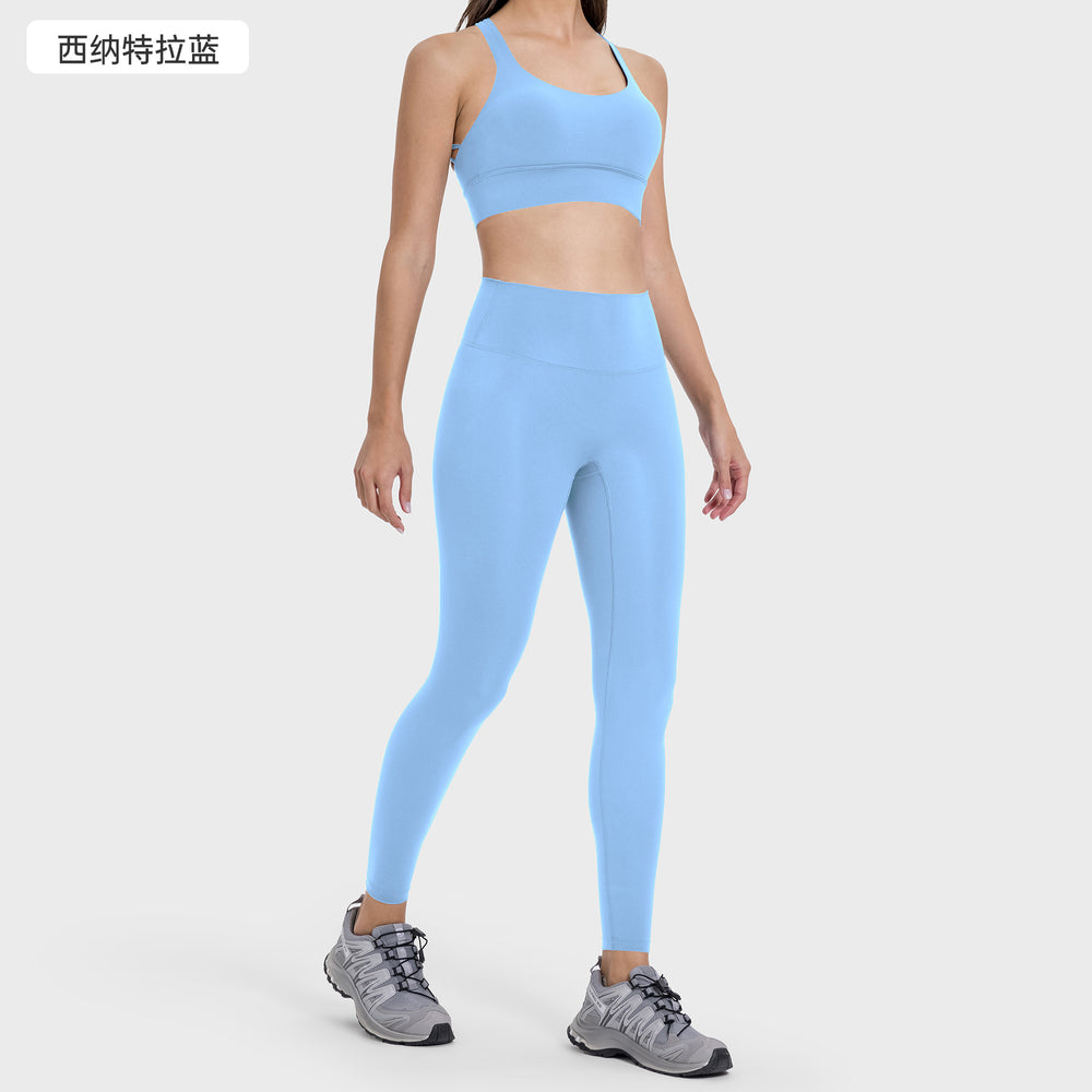 Pilates yoga suit women's cross back push up bubble wrap sports intimates naked hip lifting yoga fitness pants