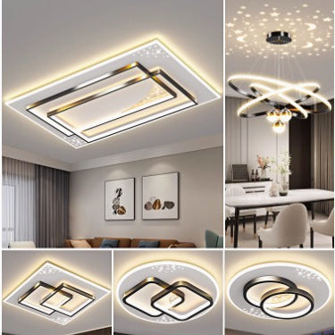 Guangdong Zhongshan Lighting Daquan Combination Whole House Package Living Room Ceiling Light Modern Simple Atmosphere New 2024