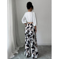 cross-border new women's fashion printed set, elegant two-piece outfit