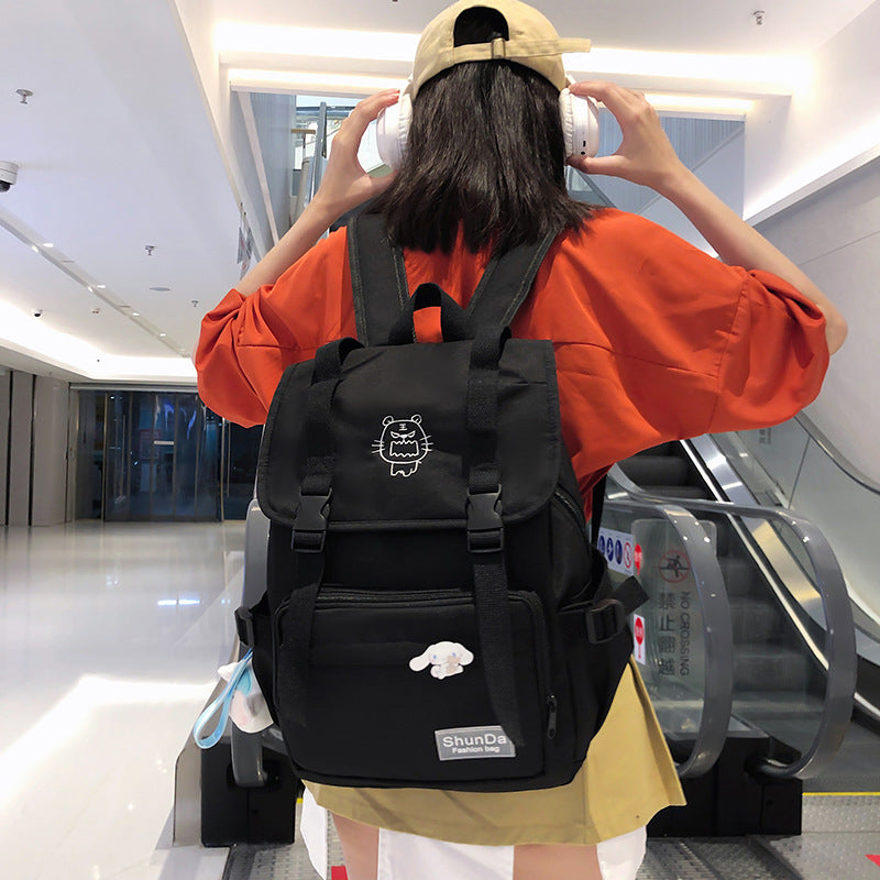 New junior high school fashion backpack, high school students and primary school students, large capacity trend, campus style, backpack wholesale