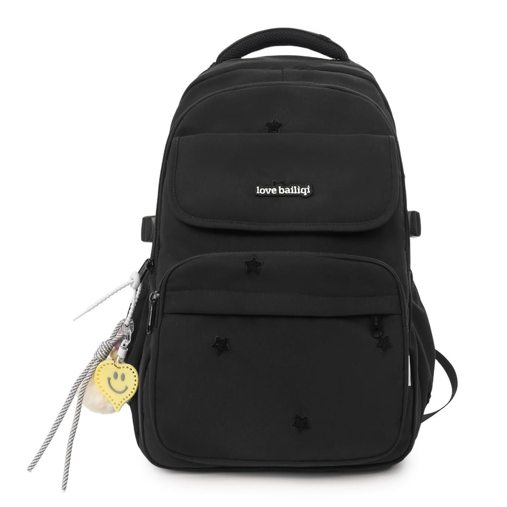 Schoolbag girl casualeasiest for match backpack college student middle school cute embroider star backpack travel backpack