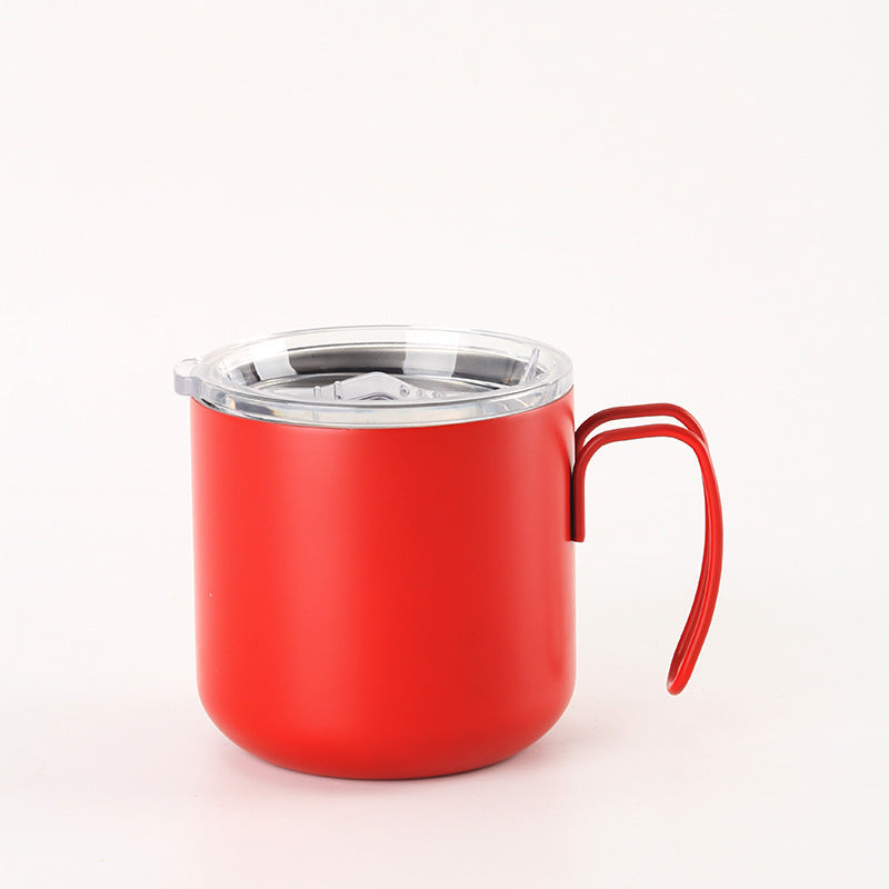 12oz stainless steel coffee mug with handle, double-walled business insulated tumbler, vacuum insulated mug, 304 stainless steel