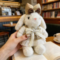 Long-eared rabbit keychain lop-eared rabbit bag pendant stuffed doll cute bows rabbit creative pendant