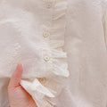Kids' spring/autumn new korean style girls' long-sleeved cotton crew neck blouse - sweet & trendy baby girl shirt