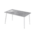 White frame - glossy italian grey straight edge