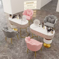 Accessible luxury chair makeup stool popular makeup chair for home lazy bedroom storage back chair dressing stool manicure chair