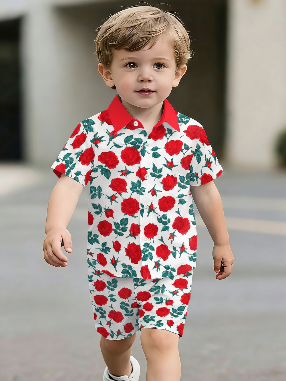 hot-selling children's short-sleeved shirt set, casual shirt set, summer simple stripes, dropshipping available