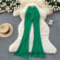 Lazy style casualloose pants for women summersense of design straps elastic waist slimming lookloose to cover the flesh and cover the crotch chiffon pants
