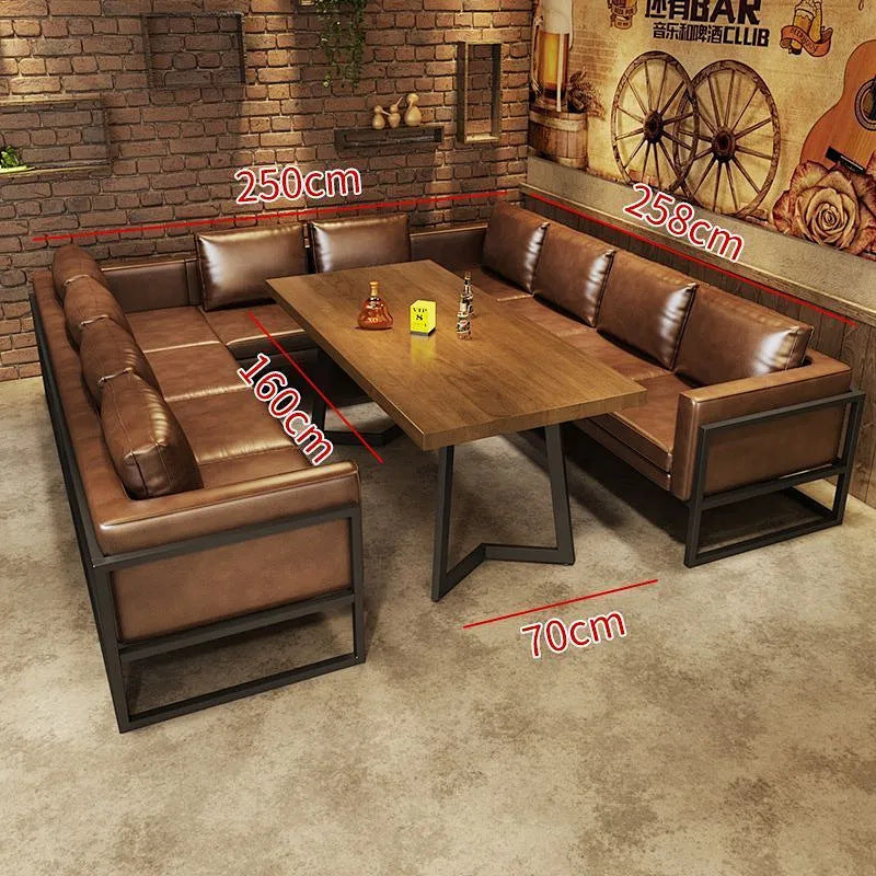 Ye feng tavern cafe bar sofa table and chair bbq shop hot pot western restaurant bar sofa