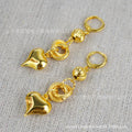 middle eastern women's spherical heart earrings arabic ethiopian jewelry handmade geometric earrings