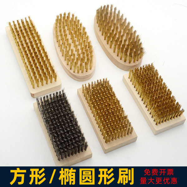 Copper wire brush Steel wire brush Polishing and rust removal Cleaning brush Encryption decontamination Descaling brush Anilox roller brush Deburring