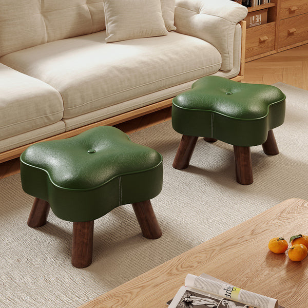 Solid wood small stool household low stool door shoe change stool coffee table bench sofa stool living room rotating backrest small chair