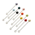 New macaron color milk powder mixing stick, high-value ceramic milk stirrer, multi-purpose mixing rod, underglaze color, milk powder stirrer