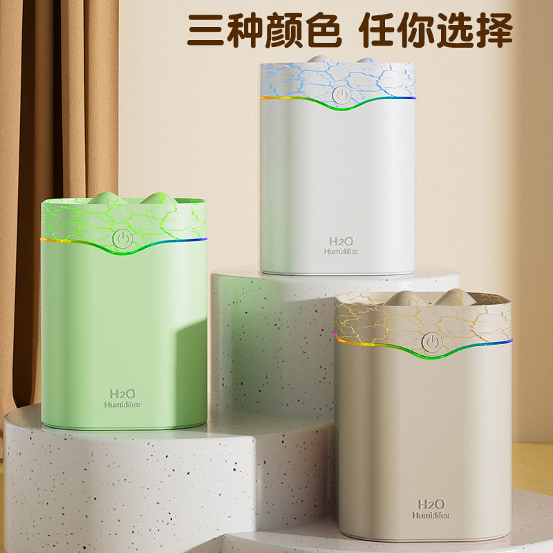 2l large-capacity humidifier, three-nozzle large fog volume for home hydrating colorful ambient light aromatherapy humidifier