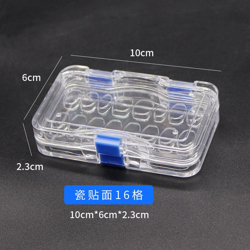 Dental transparent film box, denture holder box, film tooth box, denture packaging box, orthodontic box, logo can be printed.
