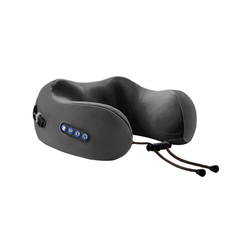 Portable neck massager - electric neck kneading & cervical spine massager with simulated human touch, heated neck & shoulder massager, u-shaped massage pillow