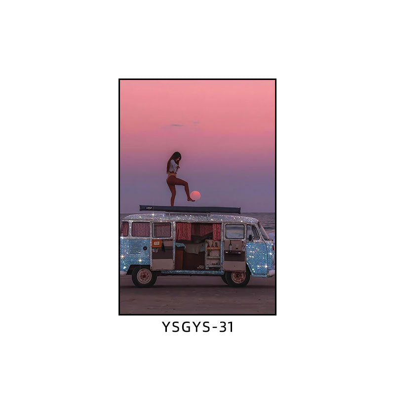 ins wind hanging painting clothing store background wall fashion decorative painting living room advanced sense flash diamond painting bathroom coffee shop