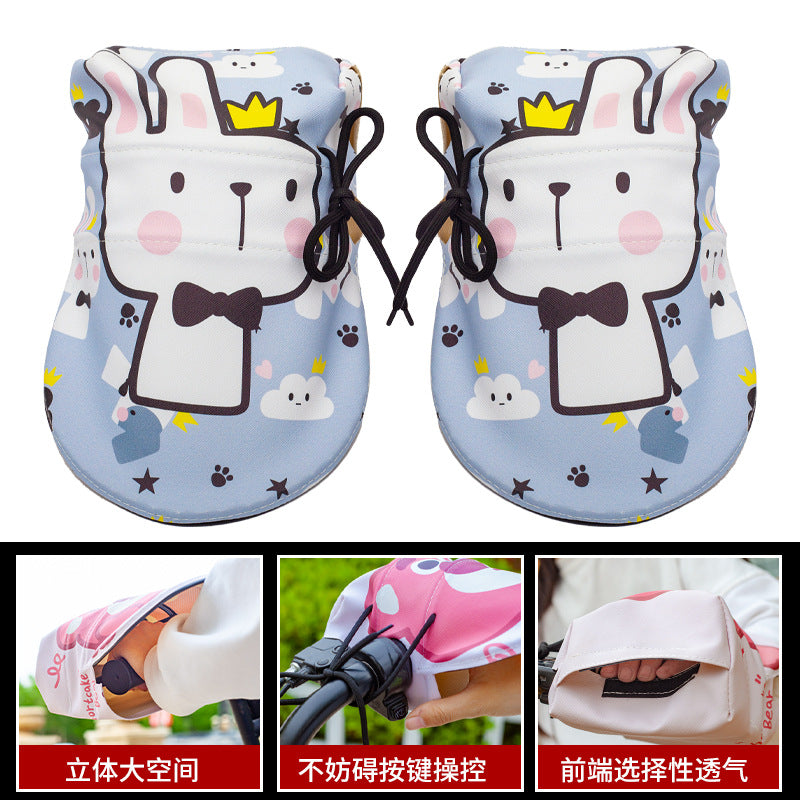 Electric vehicle breathable battery motorcycle handlebar covers - uv protection, rainproof, and sunscreen cycling gloves