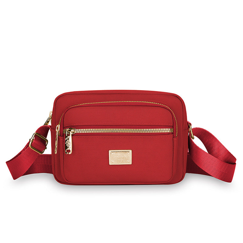 New portable Oxford cloth mother bag fashionable and simple multi-layer middle-aged shoulder bag atmospheric versatile messenger small square bag