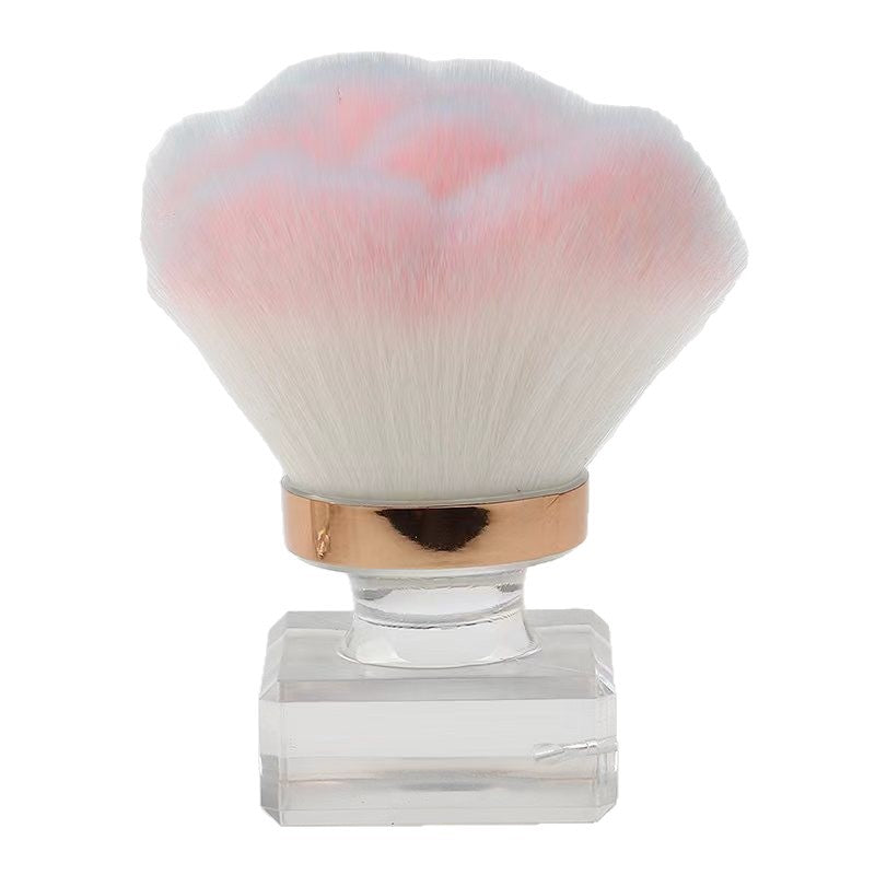 Single manicure brush mushroom head manicure dust brush powder bottom brush portable storage plastic bottom base loose powder brush makeup brush